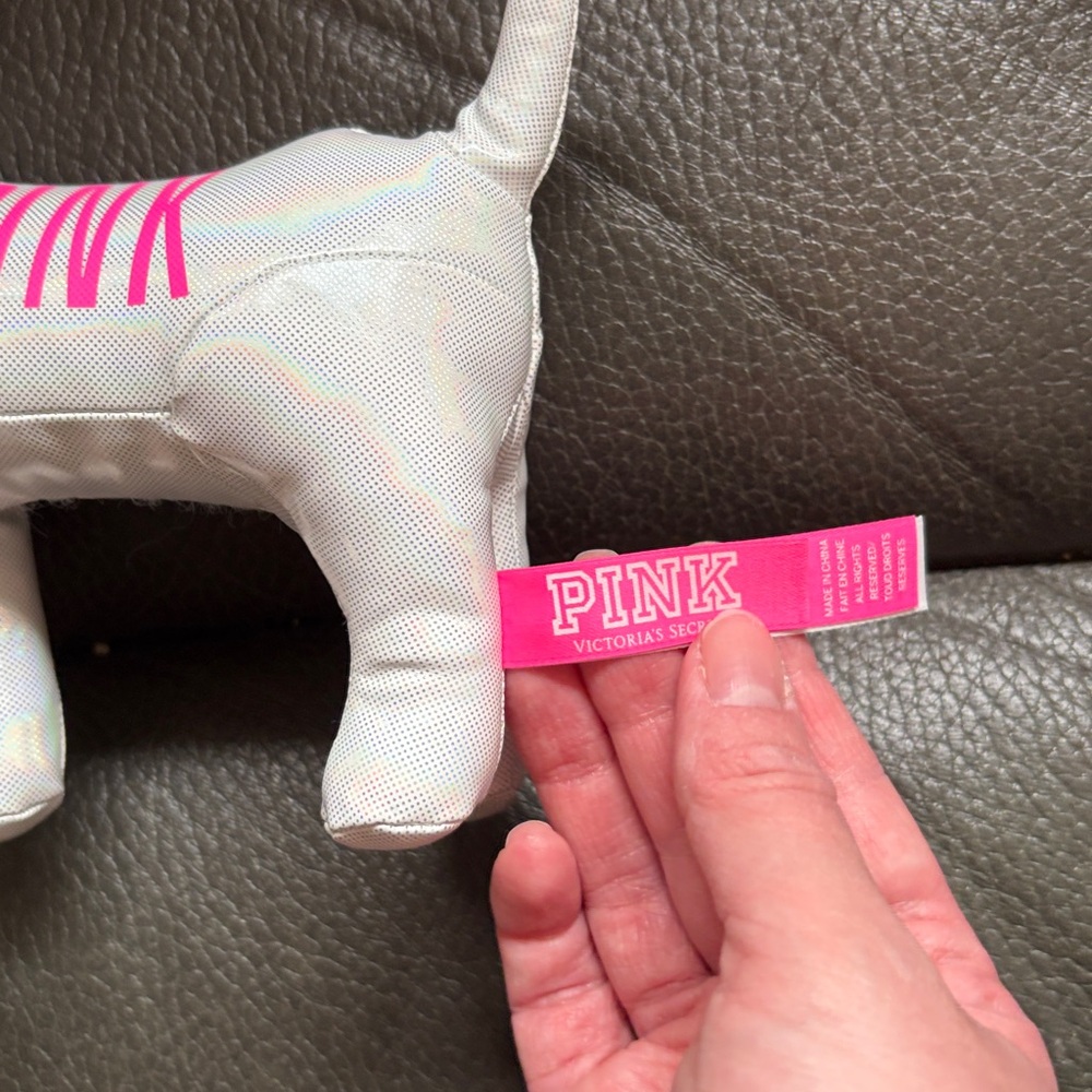 Victoria secret pink set of two shimmery dogs in pink and white - Picture 7 of 9